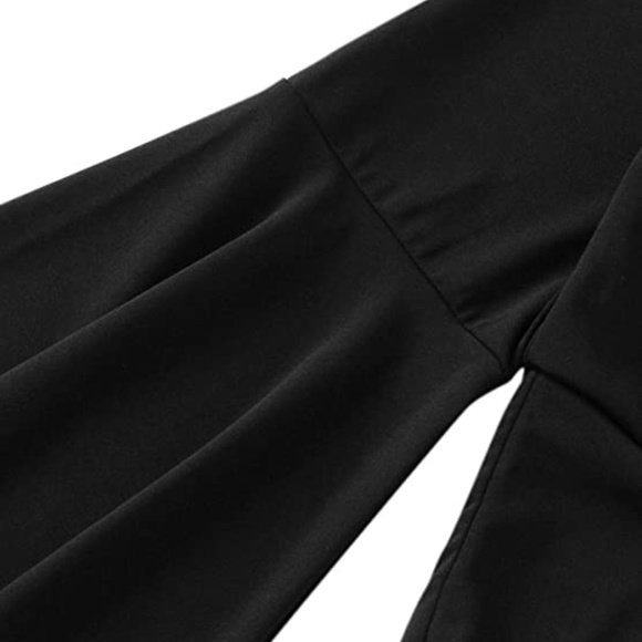 Women's V Neck Long Bell Sleeve Wrap Blouse Top Tee Shirts - Picture 5 of 8